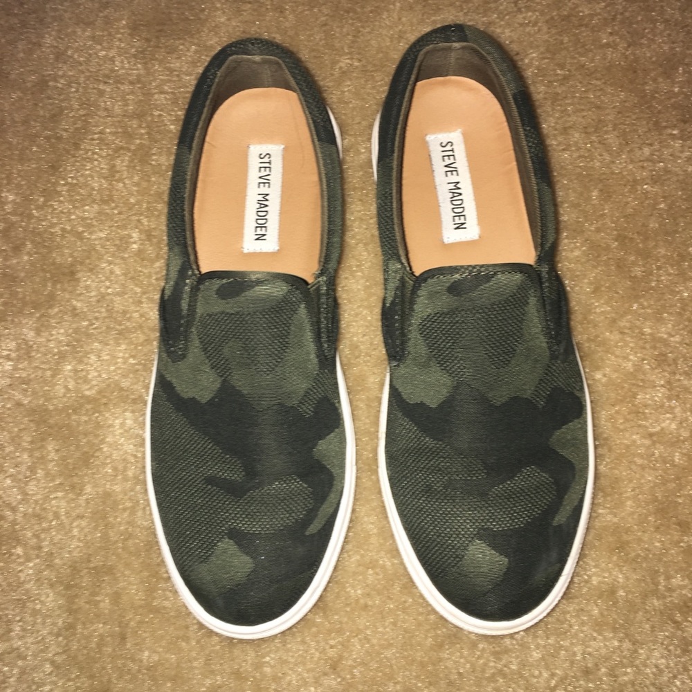 Steve Madden camouflage sneakers.